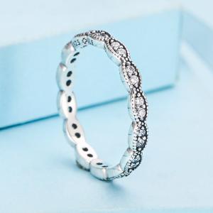 JZ118 Curved eternity ring silver jewelry ring